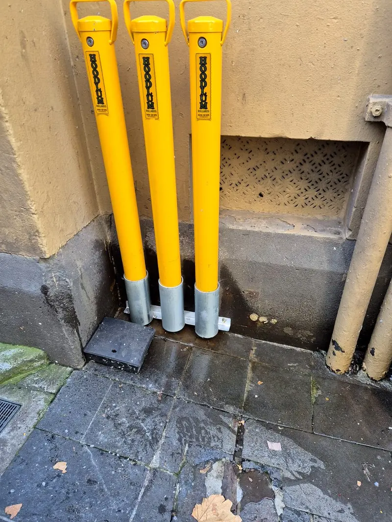Removable bollards — inner city Melbourne